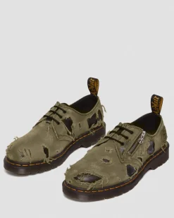 Dr. Martens 1461 Babylon Canvas Leren Schoenen^UNISEX Veterschoenen|Schoenen