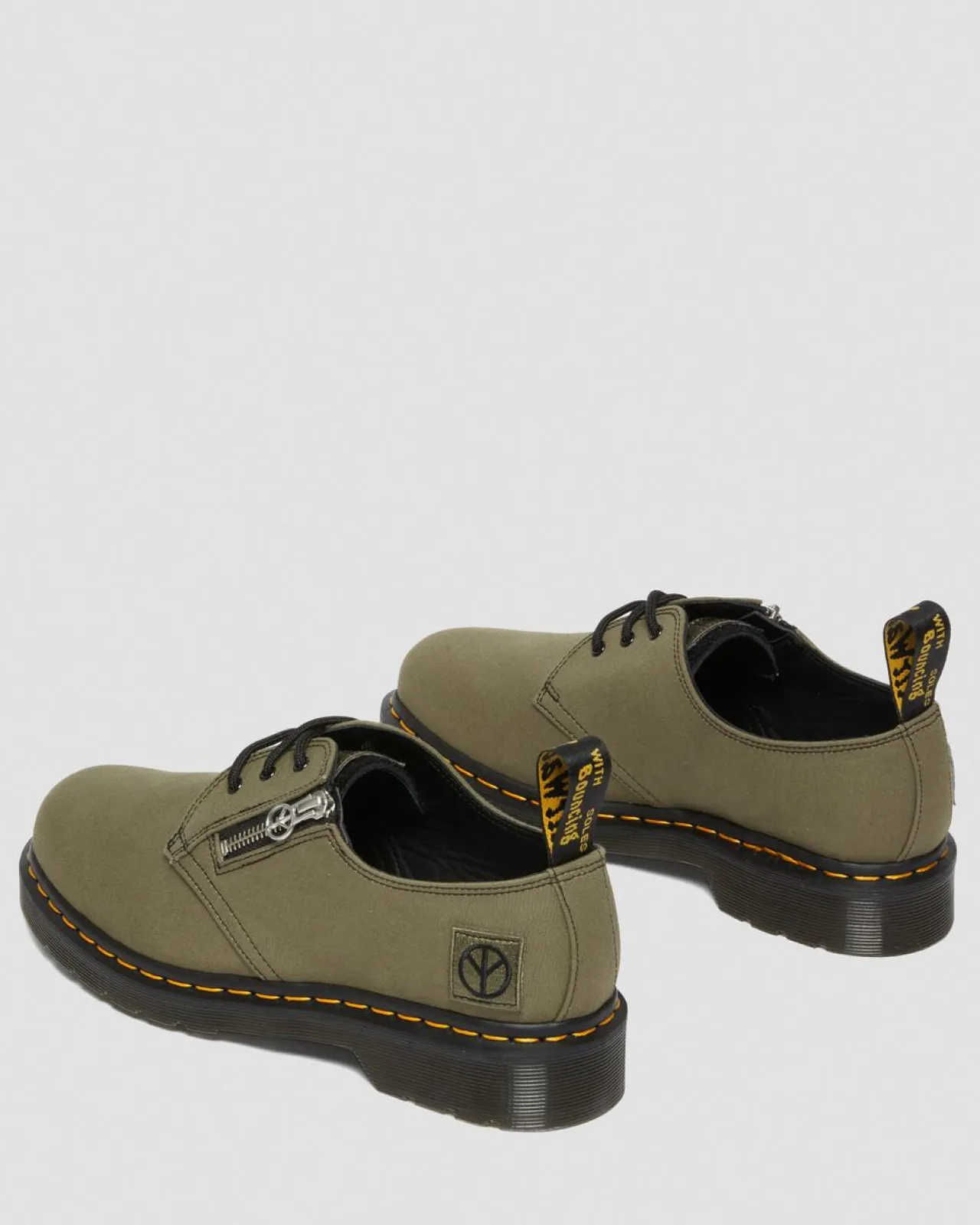 Dr. Martens 1461 Babylon Canvas Leren Schoenen^UNISEX Veterschoenen|Schoenen