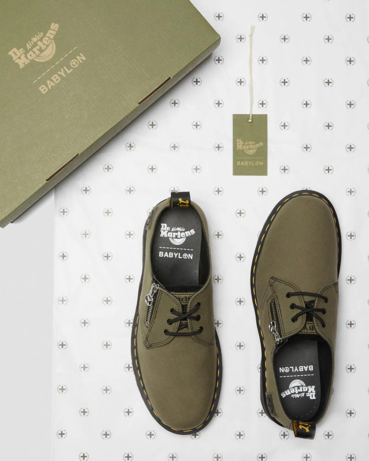 Dr. Martens 1461 Babylon Canvas Leren Schoenen^UNISEX Veterschoenen|Schoenen