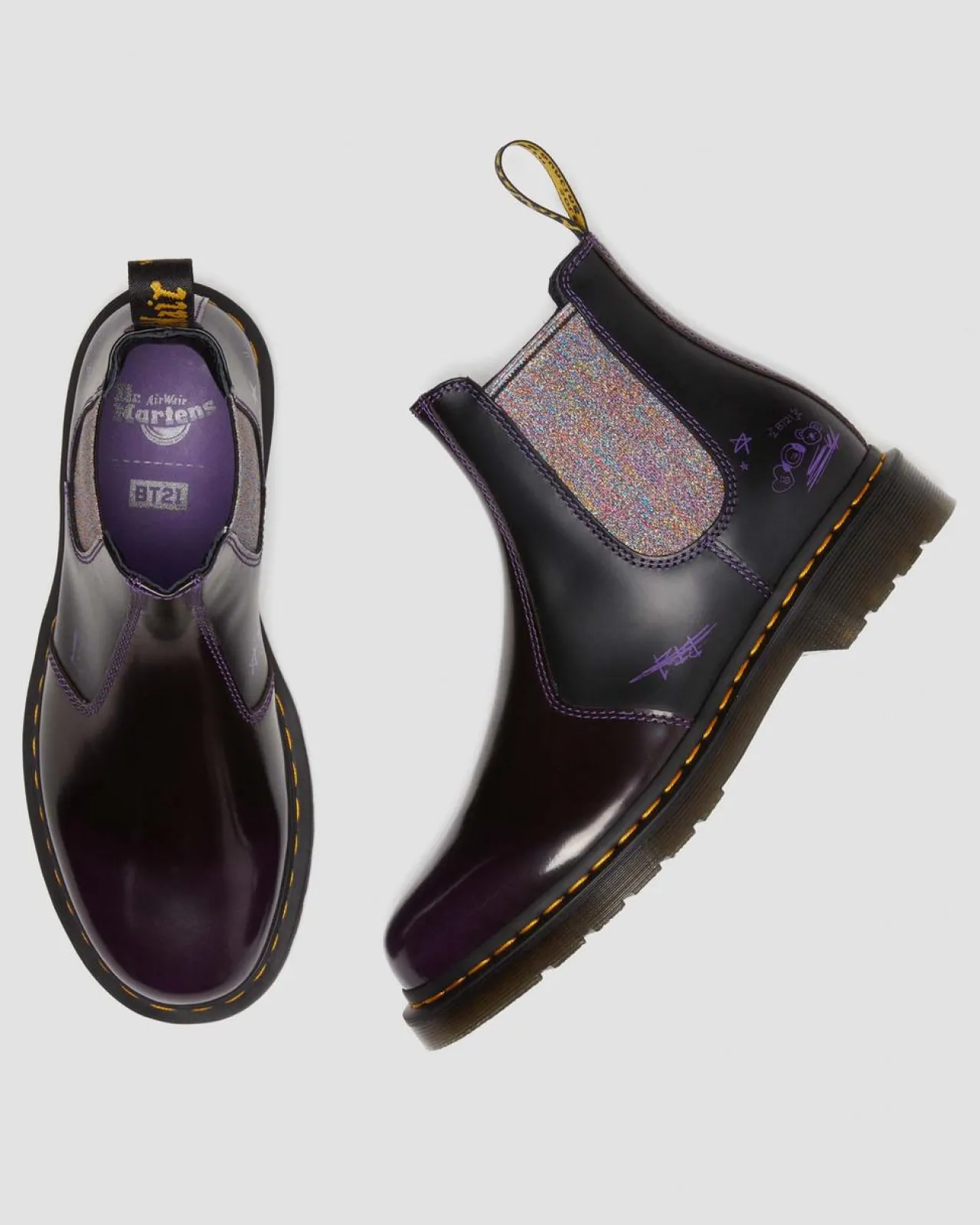 Dr. Martens 2976 BT21 Leren Chelsea Laarzen^WOMENS Enkellaarzen|Chelsea Boots