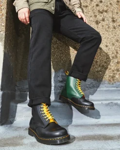 Dr. Martens 1460 Contrast Smooth Leren Veterlaarzen^WOMENS Utility Laarzen|Enkellaarzen