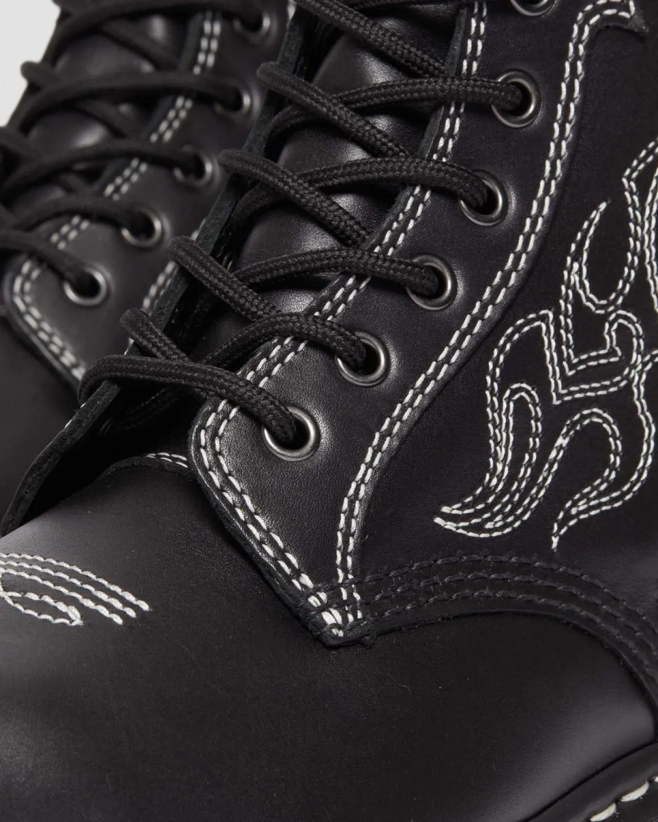 Dr. Martens 1460 Contrasterende Steek Leren Veterlaarzen^ Originals|Nieuw Binnen