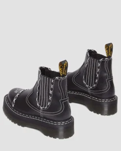 Dr. Martens 2976 Contrasterende Steek Leren Chelsea Laarzen^ Originals|Nieuw Binnen