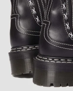 Dr. Martens 2976 Contrasterende Steek Leren Chelsea Laarzen^ Originals|Nieuw Binnen