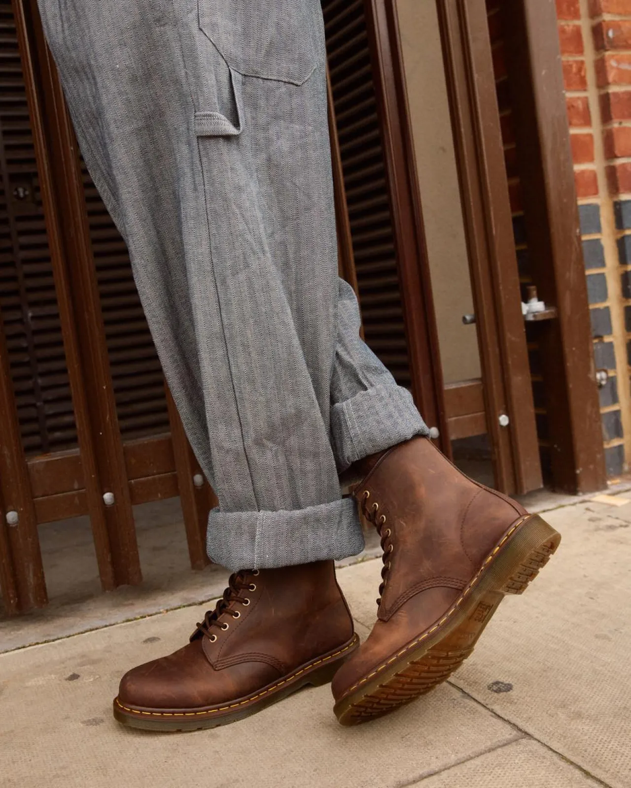 Dr. Martens 1460 Crazy Horse Leren Veterlaarzen^TRENDING-STYLES-UK Enkellaarzen|Winter Stijlen
