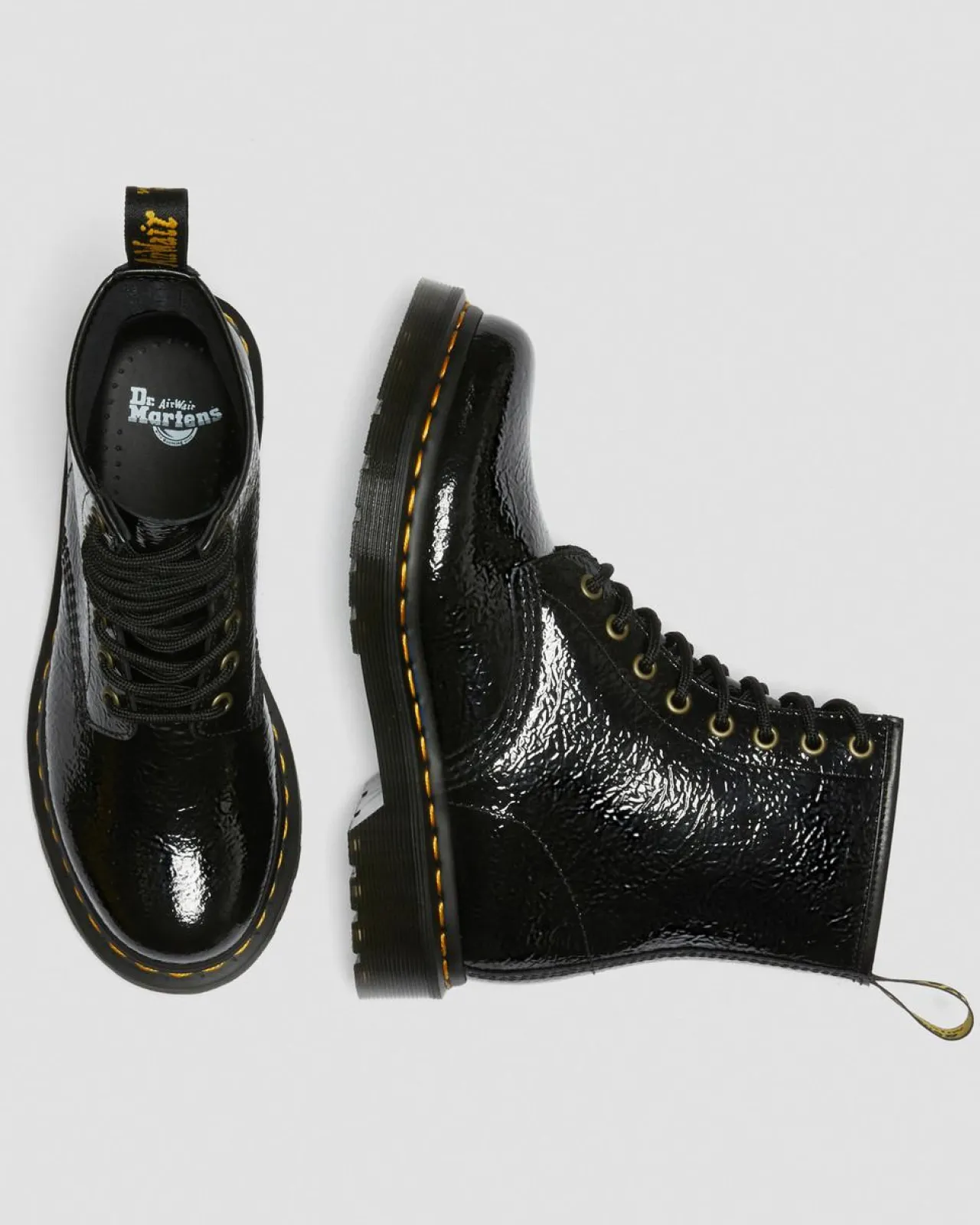 Dr. Martens 1460 Distressed Lakleren Laarzen^WOMENS Veterlaarzen