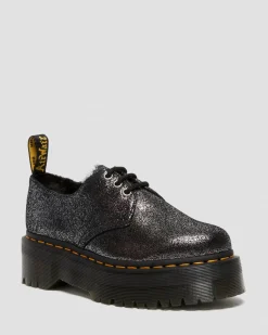 Dr. Martens 1461 Imitatiebont Gevoerde Metallic Leren Platform Schoenen^WOMENS Dames Sale|Schoenen