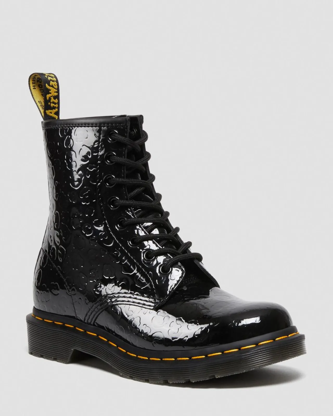 Dr. Martens 1460 lakleren laarzen met reliëf luipaardprint^UNISEX Veterlaarzen|Enkellaarzen