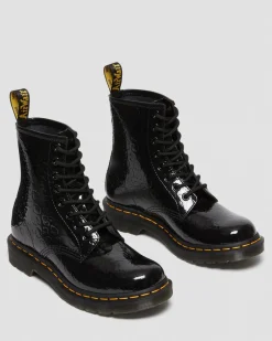 Dr. Martens 1460 lakleren laarzen met reliëf luipaardprint^UNISEX Veterlaarzen|Enkellaarzen