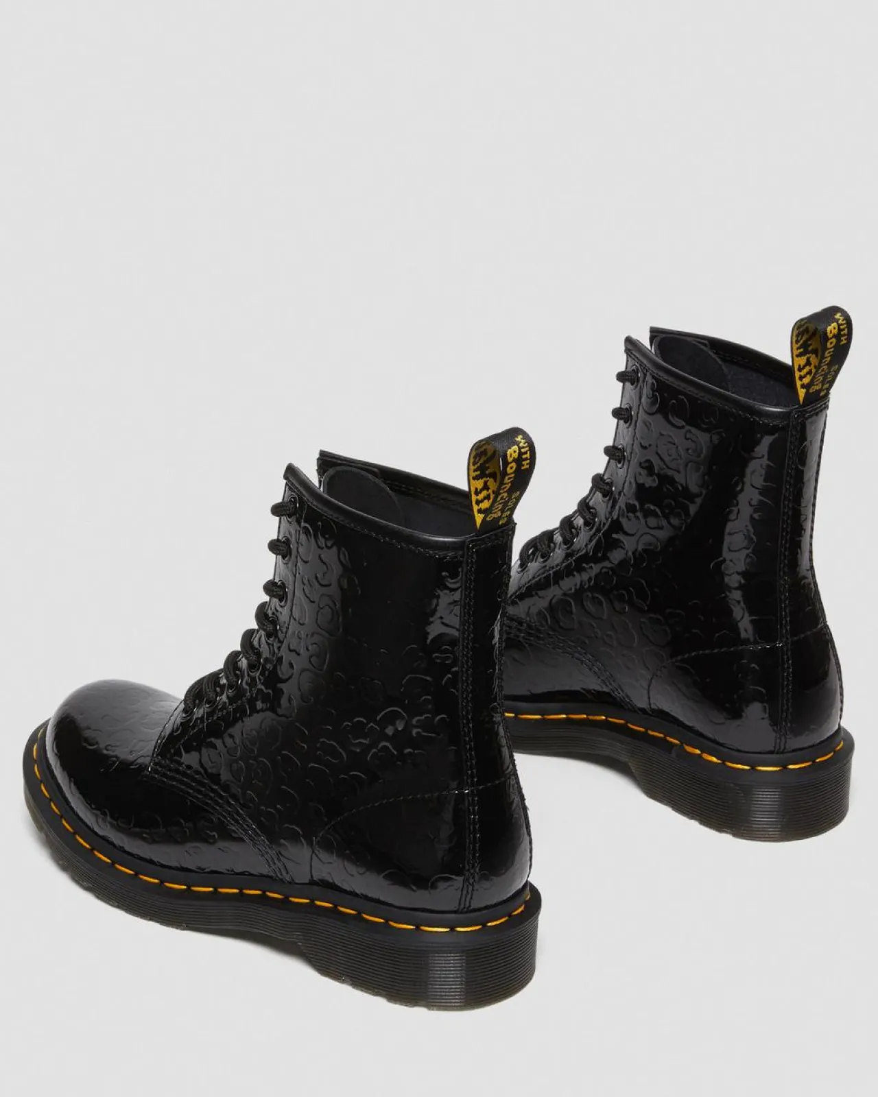 Dr. Martens 1460 lakleren laarzen met reliëf luipaardprint^UNISEX Veterlaarzen|Enkellaarzen