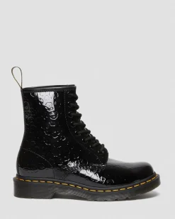 Dr. Martens 1460 lakleren laarzen met reliëf luipaardprint^UNISEX Veterlaarzen|Enkellaarzen