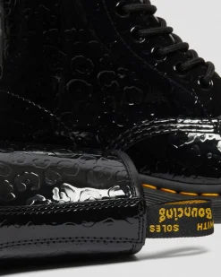 Dr. Martens 1460 lakleren laarzen met reliëf luipaardprint^UNISEX Veterlaarzen|Enkellaarzen