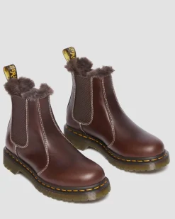 Dr. Martens 2976 Leonore Imitatiebont Gevoerde Chelsea Boots^UNISEX Enkellaarzen|Chelsea Boots