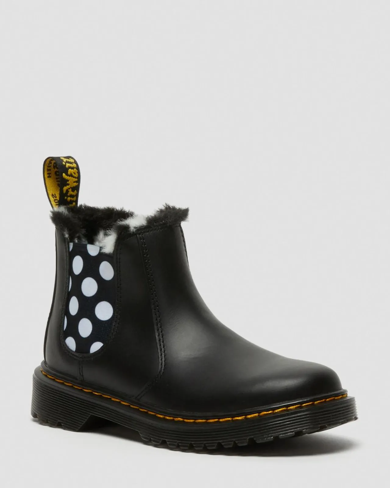 Dr. Martens 2976 Leonore Imitatiebont gevoerde Leren Chelsea Boots voor Kinderen^GIFTS Sale Voor Kinderen|Laarzen