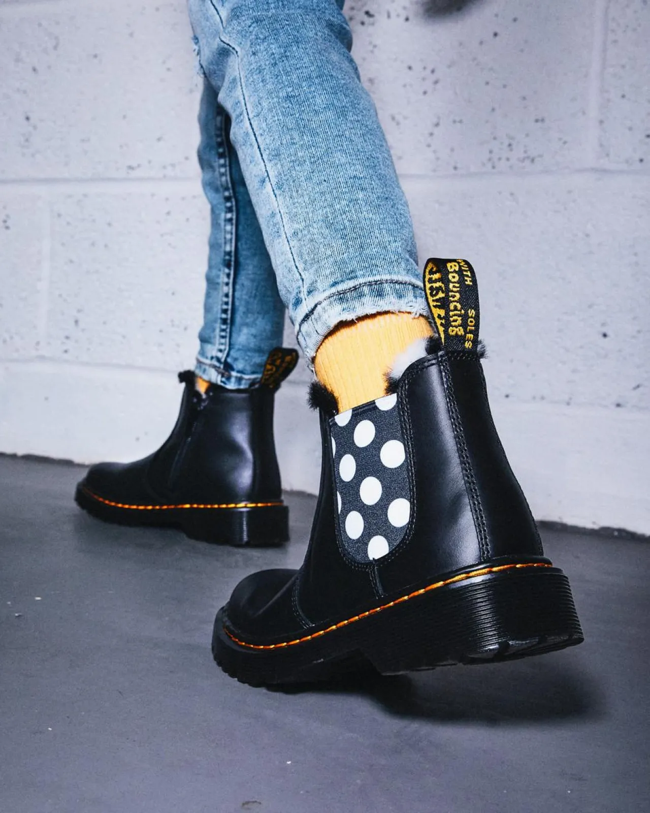 Dr. Martens 2976 Leonore Imitatiebont gevoerde Leren Chelsea Boots voor Kinderen^GIFTS Sale Voor Kinderen|Laarzen