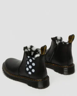 Dr. Martens 2976 Leonore Imitatiebont gevoerde Leren Chelsea Boots voor Kinderen^GIFTS Sale Voor Kinderen|Laarzen