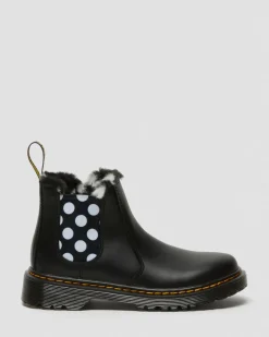 Dr. Martens 2976 Leonore Imitatiebont gevoerde Leren Chelsea Boots voor Kinderen^GIFTS Sale Voor Kinderen|Laarzen