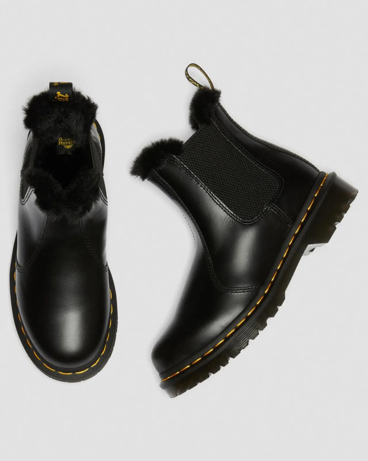 Dr. Martens 2976 Leonore Imitatiebont Gevoerde Chelsea Laarzen^UNISEX Enkellaarzen|Chelsea Boots