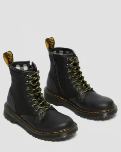 Dr. Martens 1460 Panel Canvas & Leren Laarzen voor Kinderen^UNISEX Laarzen|Laarzen