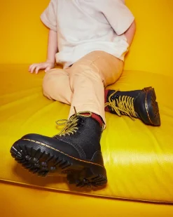 Dr. Martens 1460 Panel Leren Veterlaarzen voor Peuters^UNISEX Sale Voor Kinderen
