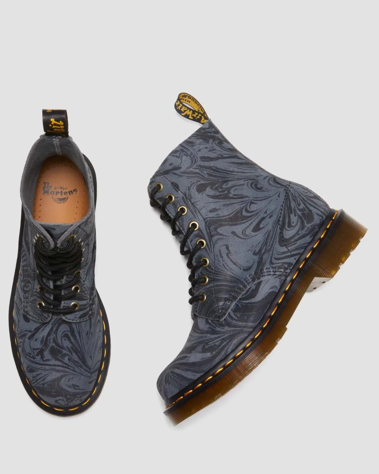 Dr. Martens 1460 Pascal Marmer Suède Veterlaarzen^WOMENS Suède|Veterlaarzen