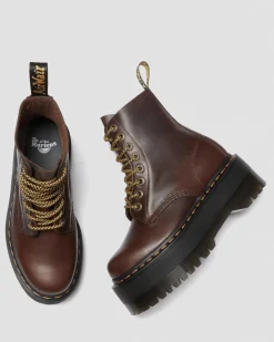 Dr. Martens 1460 Pascal Max Leren Platform Laarzen^WOMENS Originals|Veterlaarzen