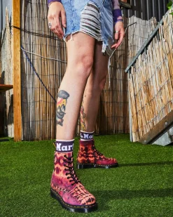 Dr. Martens 1460 Pascal Tie Dye Leren Veterlaarzen^WOMENS Suède|Veterlaarzen