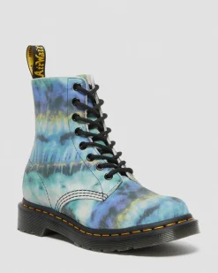 Dr. Martens 1460 Pascal Tie Dye Leren Veterlaarzen^WOMENS Suède|Veterlaarzen