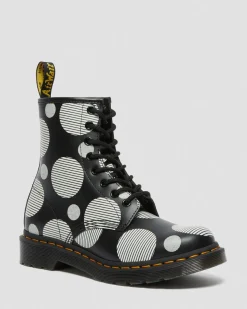 Dr. Martens 1460 Polka Dot Smooth Leren Laarzen^WOMENS Veterlaarzen