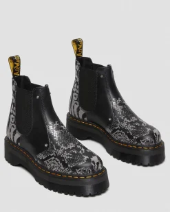 Dr. Martens 2976 Quad Platform Animal Print Laarzen^MENS Heren Sale|Platform Laarzen