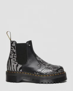 Dr. Martens 2976 Quad Platform Animal Print Laarzen^MENS Heren Sale|Platform Laarzen