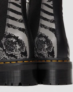 Dr. Martens 2976 Quad Platform Animal Print Laarzen^MENS Heren Sale|Platform Laarzen
