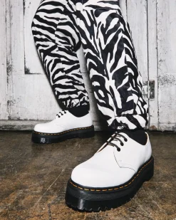 Dr. Martens 1461 Quad Smooth Leren Platform Schoenen^WOMENS Trending Stijlen|Veterschoenen