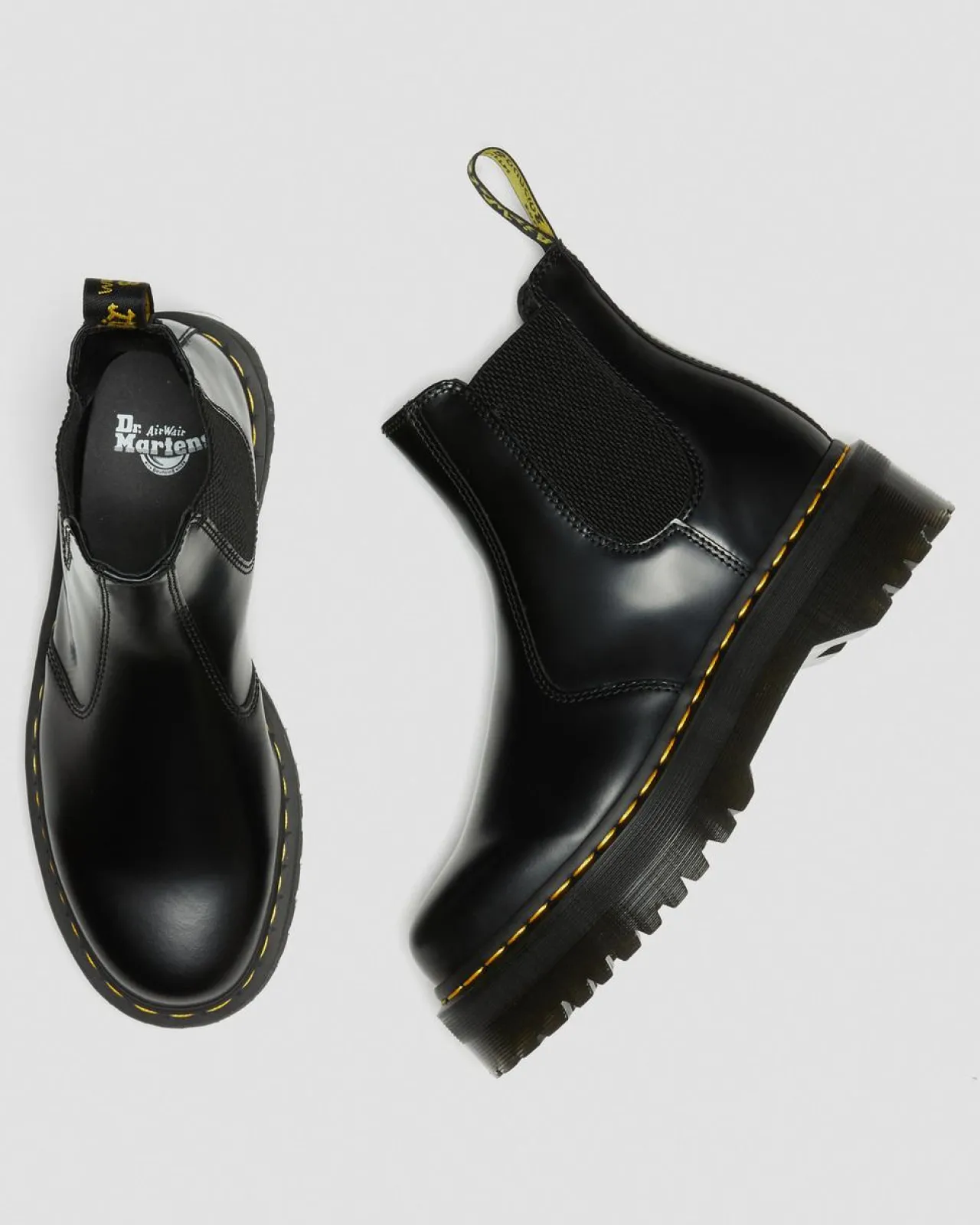 Dr. Martens 2976 Quad Smooth Leren Platform Chelsea Boots^TRENDING-STYLES-UK Platform Laarzen|Chelsea Boots