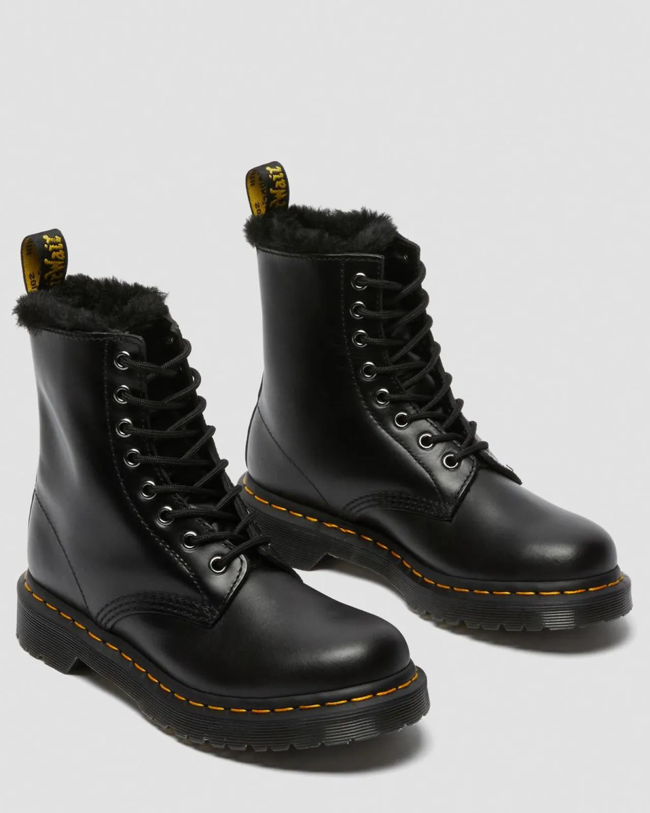 Dr. Martens 1460 Serena Imitatiebont Gevoerde Laarzen^UNISEX Veterlaarzen|Enkellaarzen