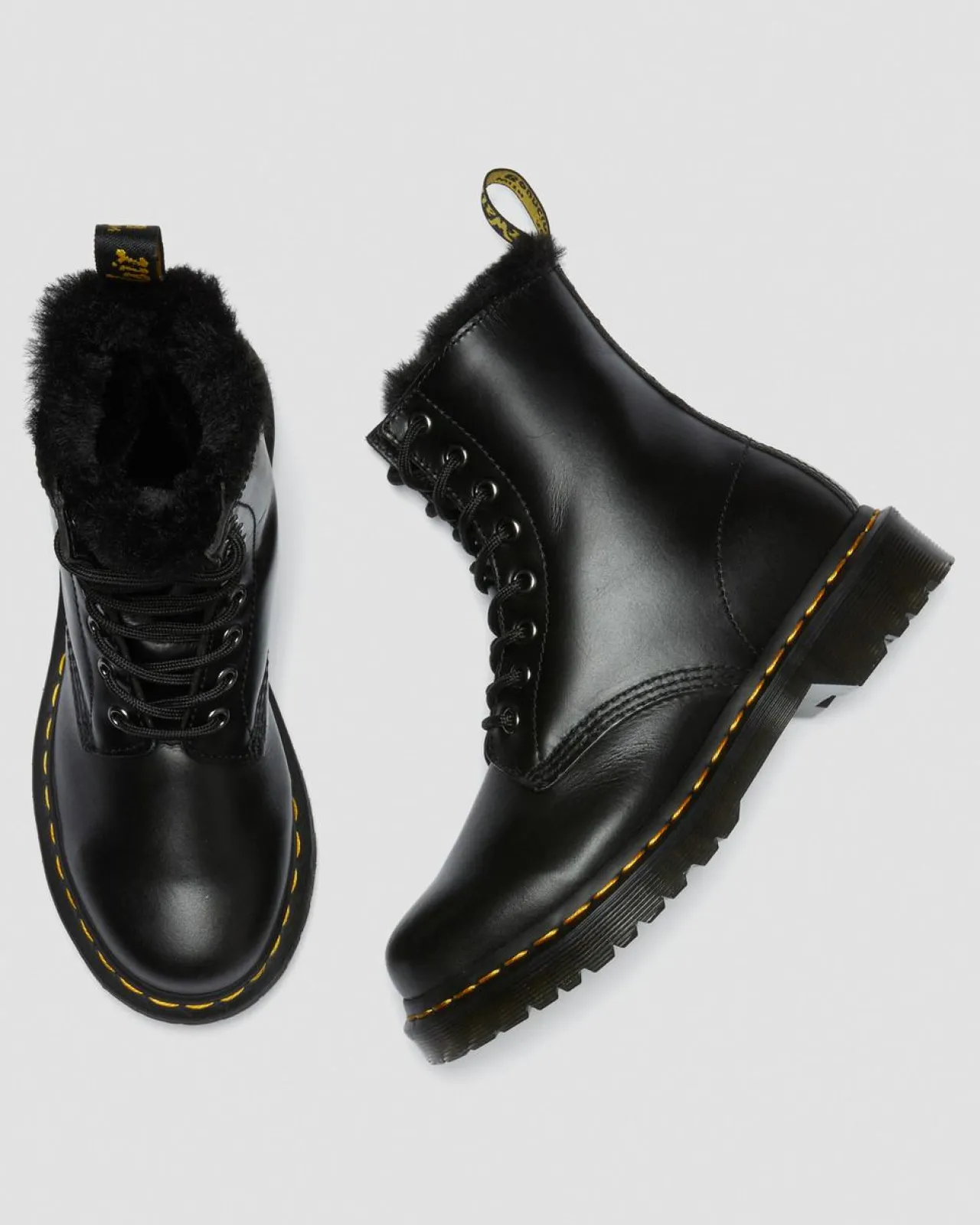Dr. Martens 1460 Serena Imitatiebont Gevoerde Laarzen^UNISEX Veterlaarzen|Enkellaarzen