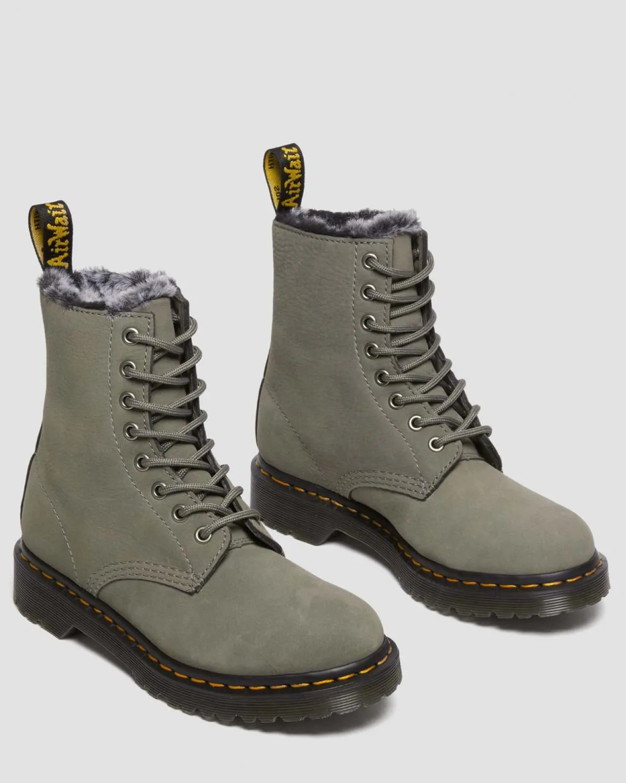 Dr. Martens 1460 Serena Imitatiebont Gevoerde Nubuck Veterlaarzen^UNISEX Veterlaarzen|Enkellaarzen