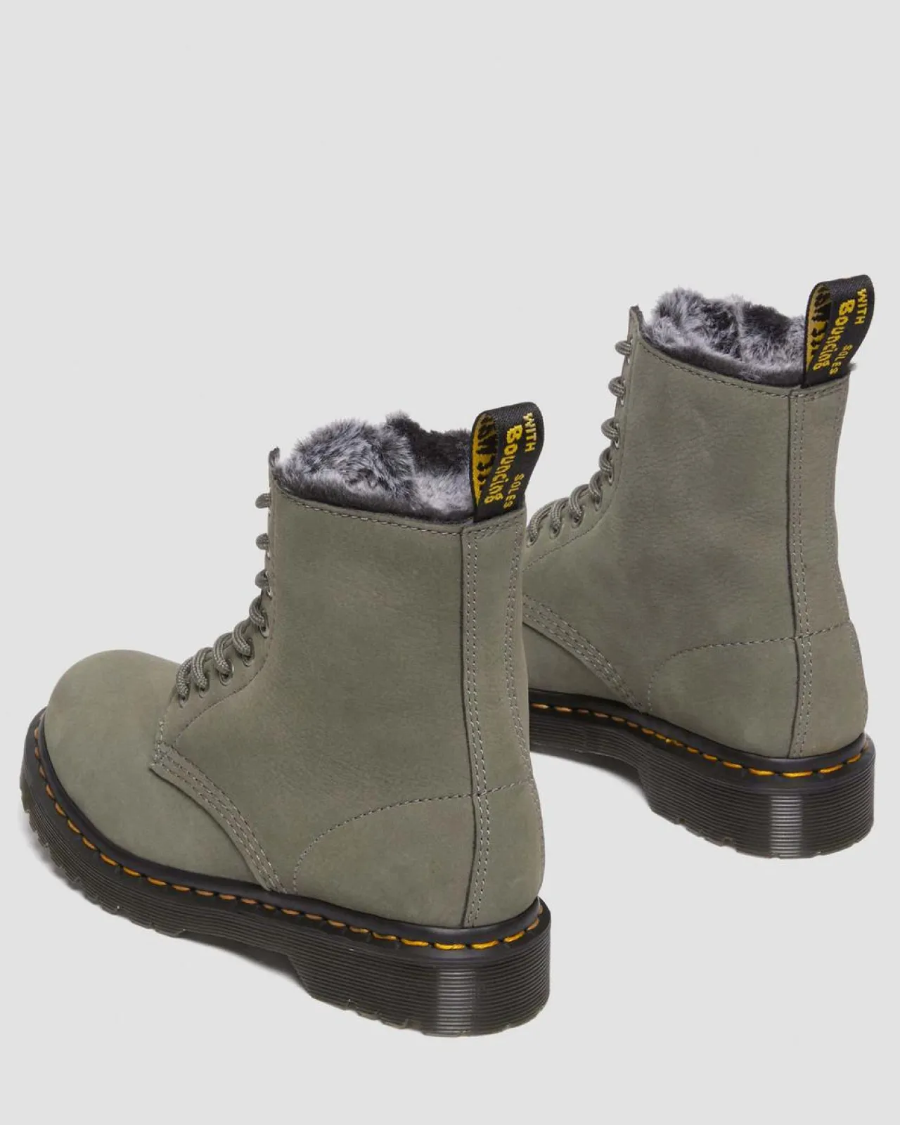 Dr. Martens 1460 Serena Imitatiebont Gevoerde Nubuck Veterlaarzen^UNISEX Veterlaarzen|Enkellaarzen