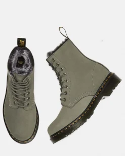 Dr. Martens 1460 Serena Imitatiebont Gevoerde Nubuck Veterlaarzen^UNISEX Veterlaarzen|Enkellaarzen