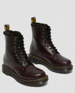 Dr. Martens 1460 Serena Imitatiebont Gevoerde Laarzen^UNISEX Veterlaarzen|Enkellaarzen