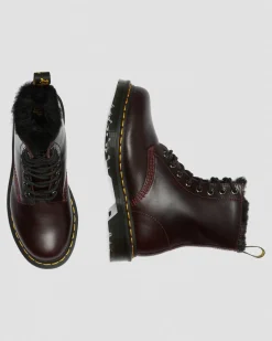 Dr. Martens 1460 Serena Imitatiebont Gevoerde Laarzen^UNISEX Veterlaarzen|Enkellaarzen