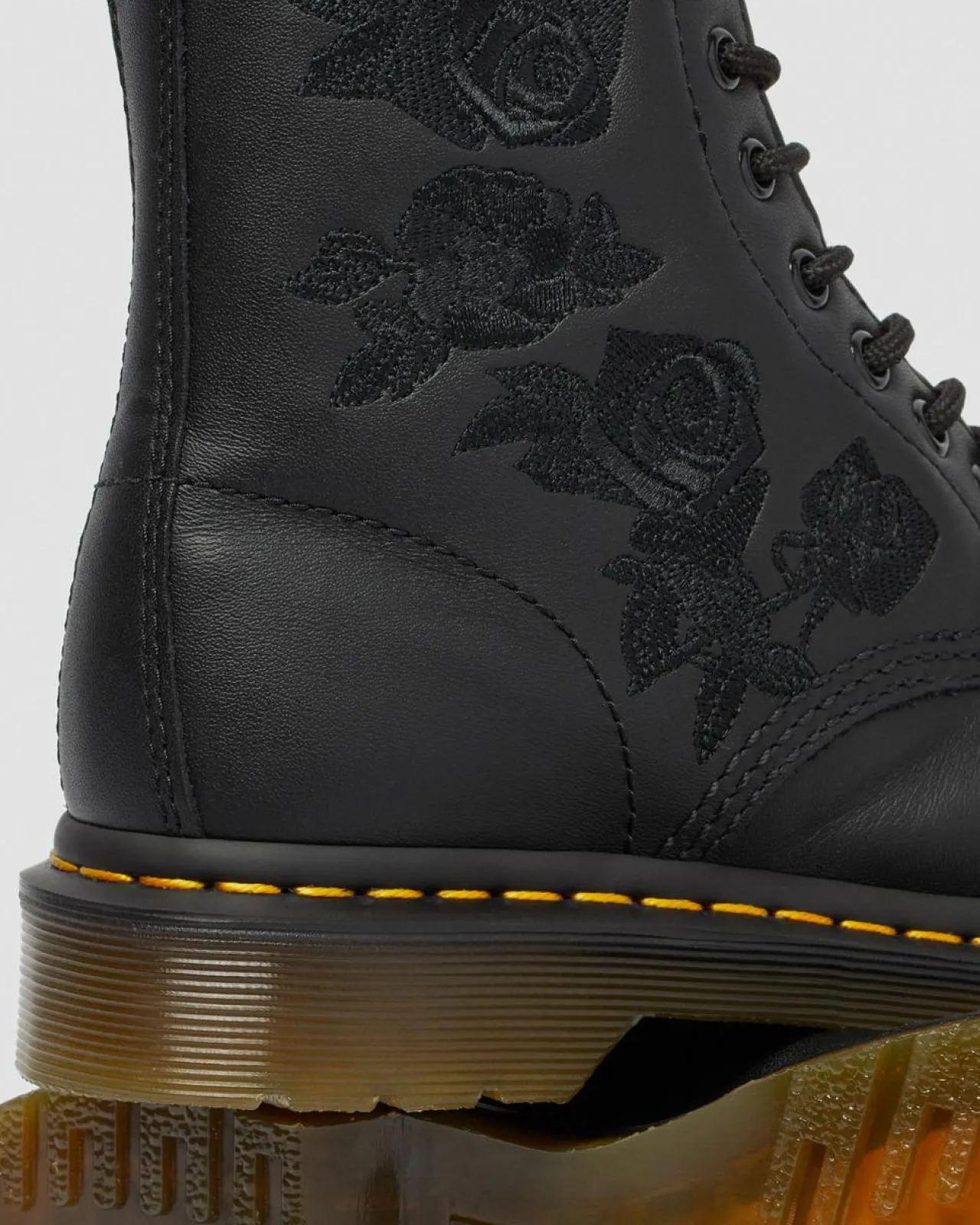 Dr. Martens 1490 Vonda Mono Rose Leren Veterlaarzen met Bloemenprint^UNISEX Veterlaarzen|Enkellaarzen