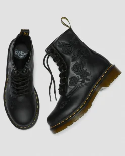 Dr. Martens 1490 Vonda Mono Rose Leren Veterlaarzen met Bloemenprint^UNISEX Veterlaarzen|Enkellaarzen
