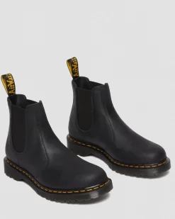 Dr. Martens 2976 Waxed Volnerf Leren Chelsea Boots in Zwart^WOMENS Nieuw Binnen|Trending Stijlen