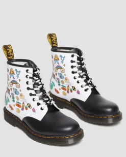 Dr. Martens 1460 Wednesday Holmes Pride Smooth Leren Laarzen^MENS Enkellaarzen|Veterlaarzen