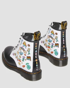Dr. Martens 1460 Wednesday Holmes Pride Smooth Leren Laarzen^MENS Enkellaarzen|Veterlaarzen