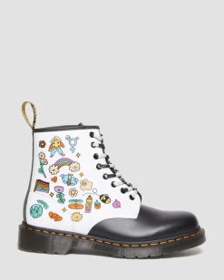 Dr. Martens 1460 Wednesday Holmes Pride Smooth Leren Laarzen^MENS Enkellaarzen|Veterlaarzen