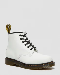Dr. Martens 101 Yellow Stitch Smooth Leren Enkellaarzen^WOMENS Heren Sale|Enkellaarzen