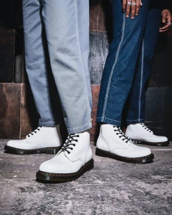 Dr. Martens 101 Yellow Stitch Smooth Leren Enkellaarzen^WOMENS Heren Sale|Enkellaarzen