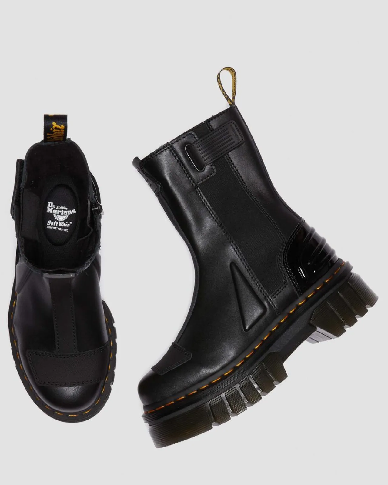 Dr. Martens Audrick Hi Platform Chelsea Laarzen^UNISEX Enkellaarzen|Zachte Leren Laarzen